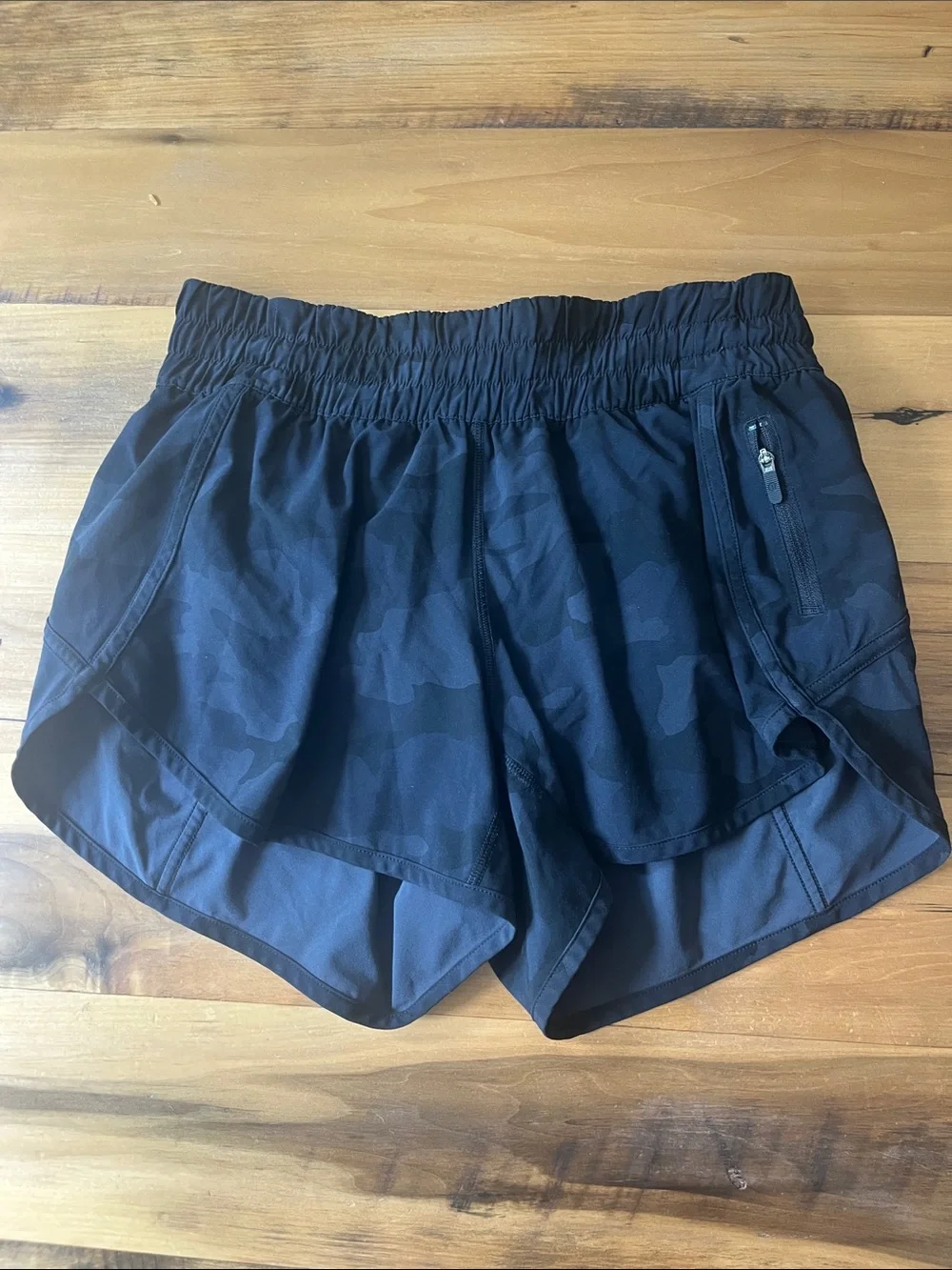 Lululemon Black Camo Athletic Shorts